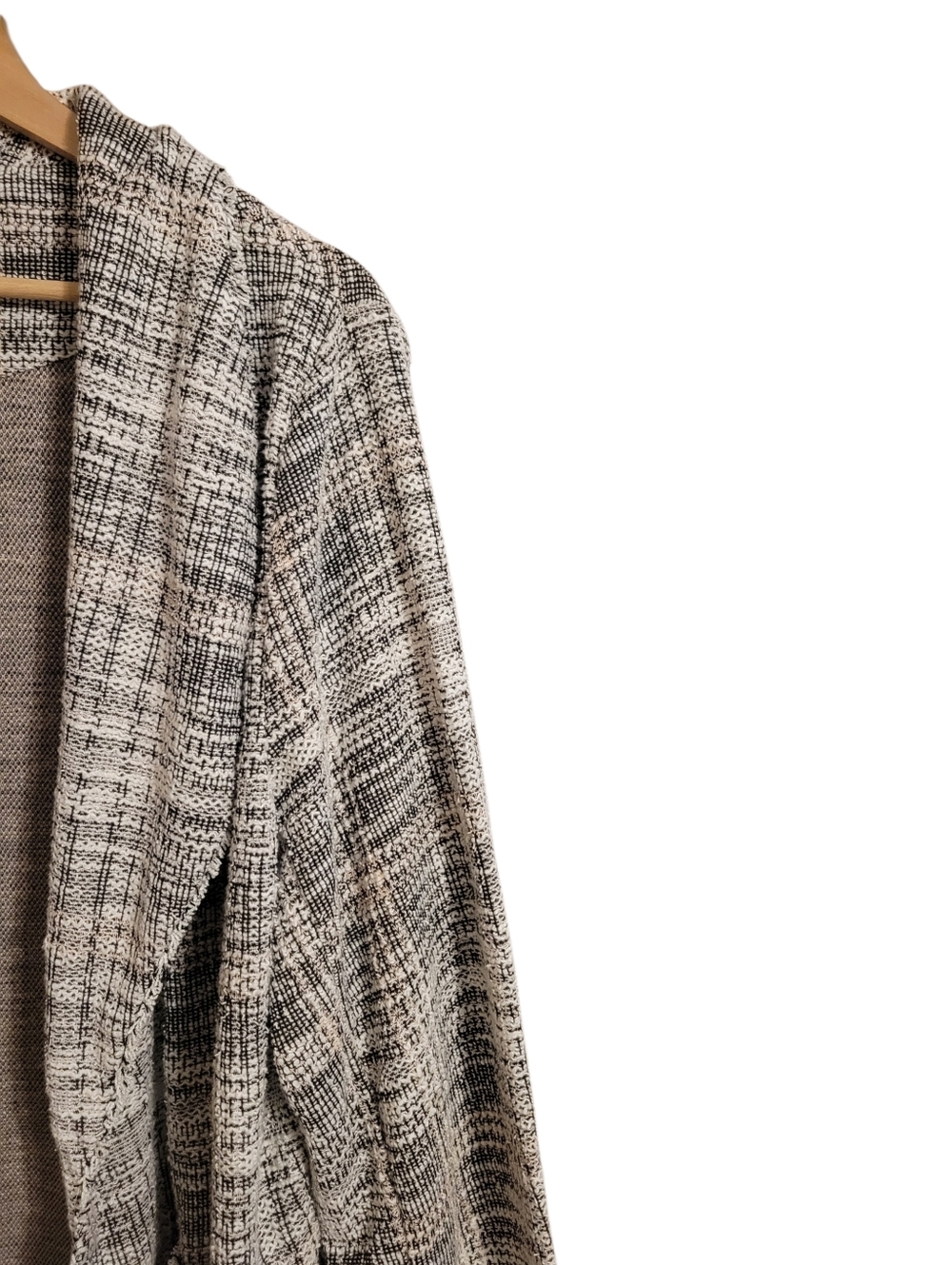 Max Studio Tweed Open Front Jacket - Picture 2 of 6